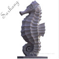 Outdoor City swimming pool Landscape garden Decorative marble sea horse Stone Sculpture